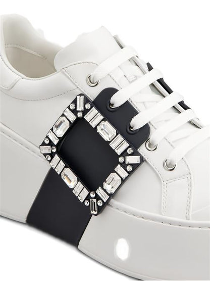 VIV SKATE HIGH STRASS LEATHER SNEAKERS