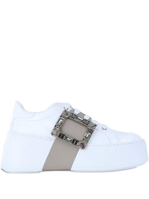 VIV SKATE HIGH STRASS LEATHER SNEAKERS