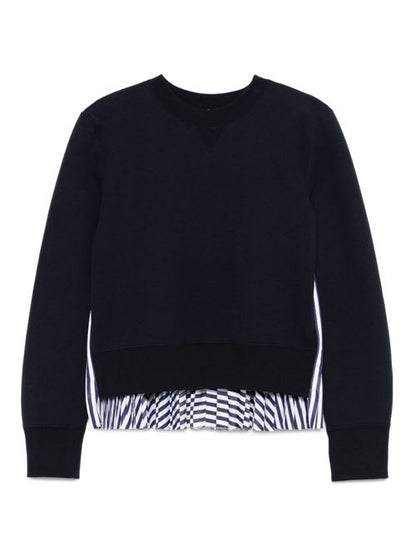 COTTON AND NYLON CREWNECK SWEATER
