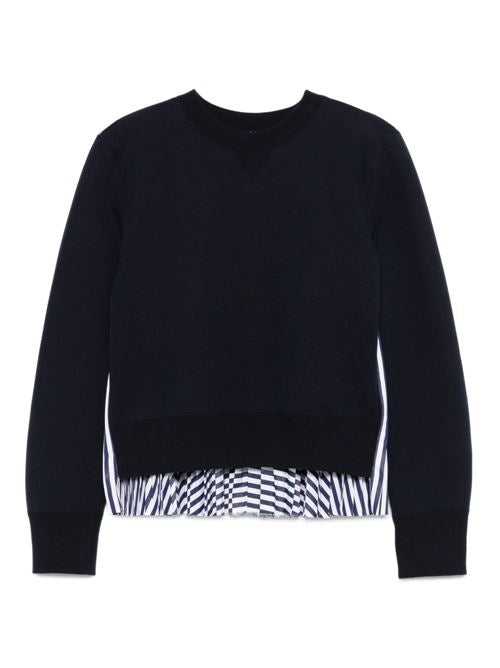 COTTON AND NYLON CREWNECK SWEATER