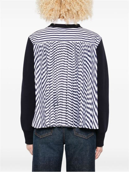 COTTON AND NYLON CREWNECK SWEATER