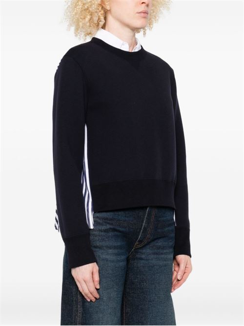 COTTON AND NYLON CREWNECK SWEATER
