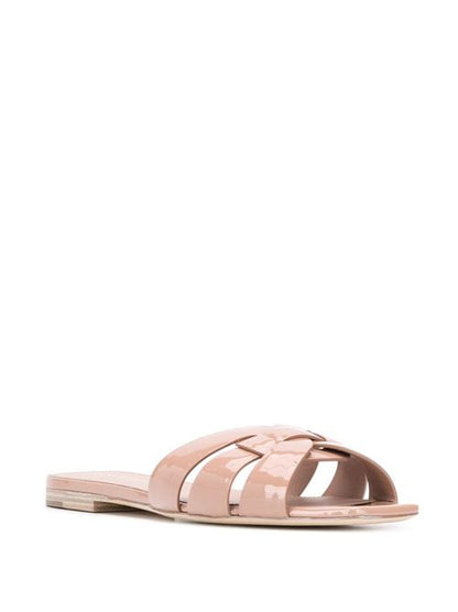 TRIBUTE LEATHER FLAT SANDALS