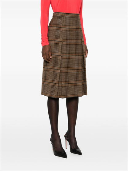 WOOL CASHMERE MIDI SKIRT