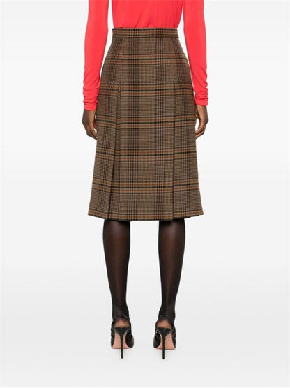 WOOL CASHMERE MIDI SKIRT