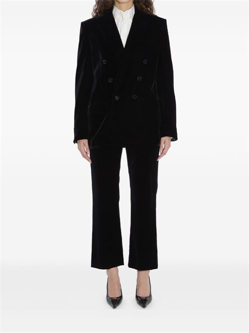 VELVET DOULBE-BREASTED JACKET