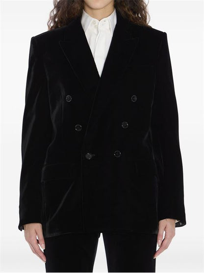 VELVET DOULBE-BREASTED JACKET