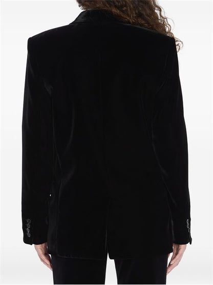 VELVET DOULBE-BREASTED JACKET