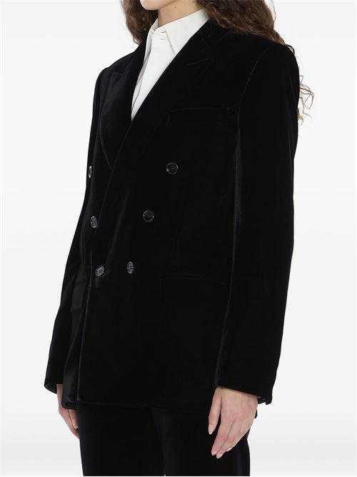 VELVET DOULBE-BREASTED JACKET