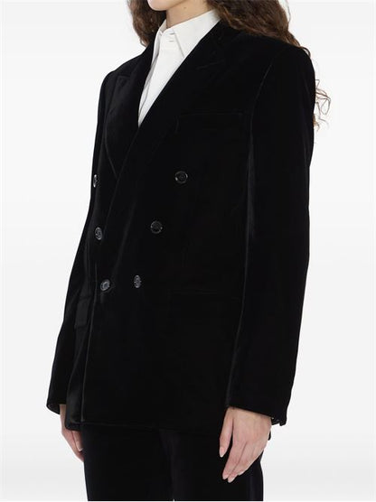 VELVET DOULBE-BREASTED JACKET