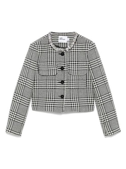 WOOL BLEND CHECKED JACKET
