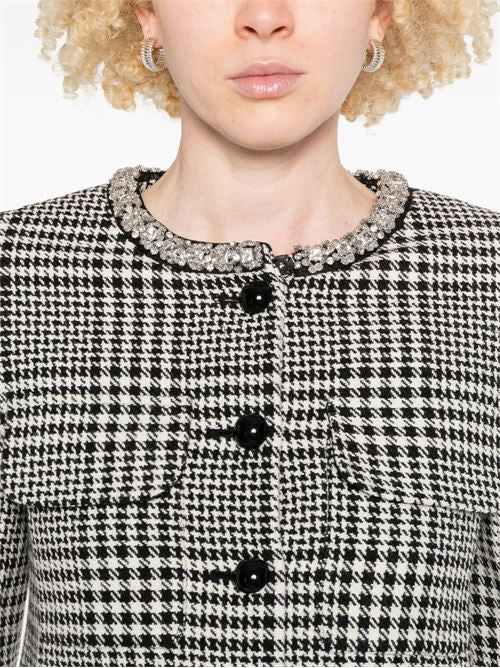 WOOL BLEND CHECKED JACKET