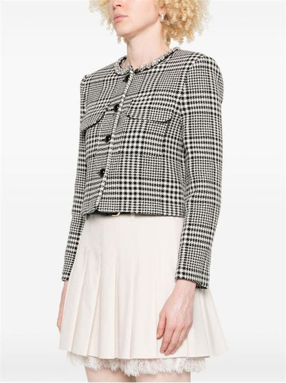 WOOL BLEND CHECKED JACKET