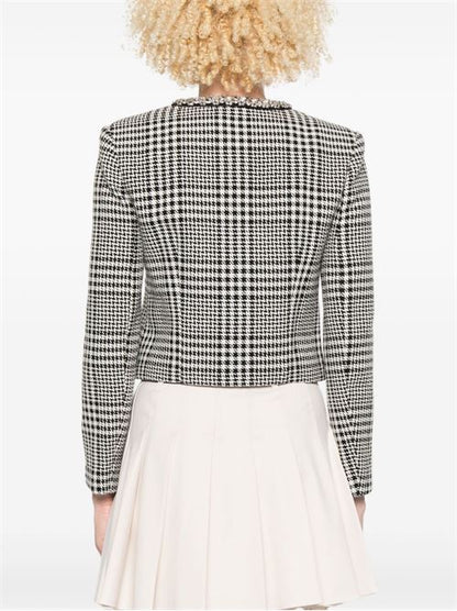 WOOL BLEND CHECKED JACKET