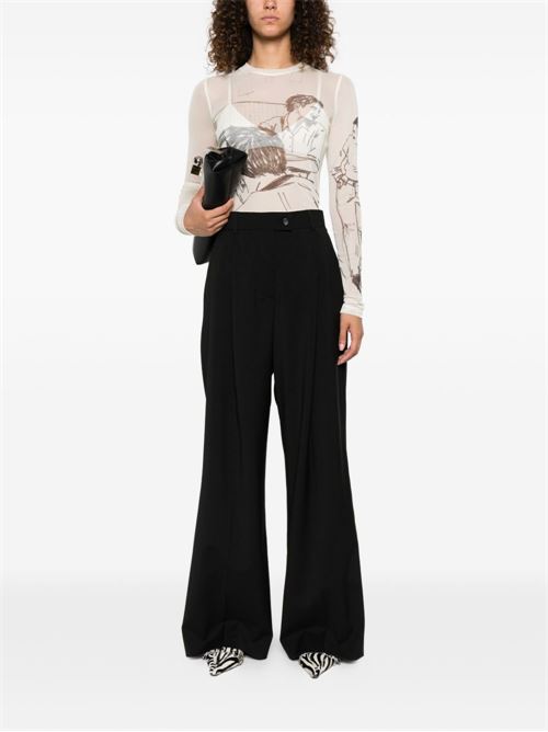 WOOL WIDE-LEG TROUSERS