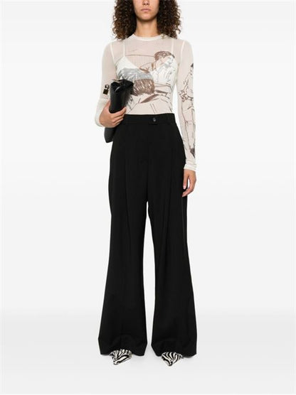 WOOL WIDE-LEG TROUSERS
