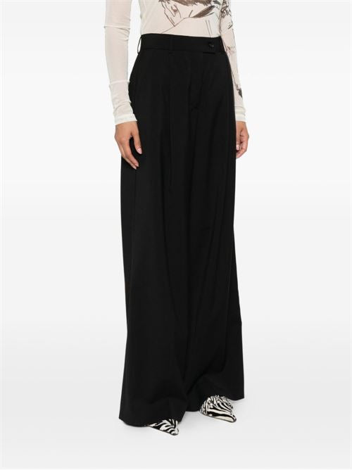 WOOL WIDE-LEG TROUSERS