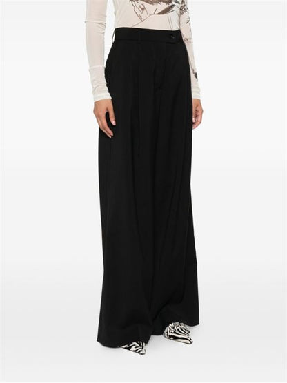 WOOL WIDE-LEG TROUSERS