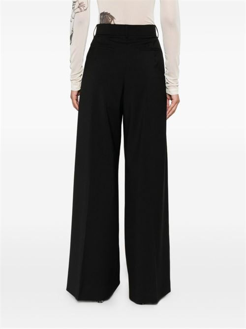 WOOL WIDE-LEG TROUSERS