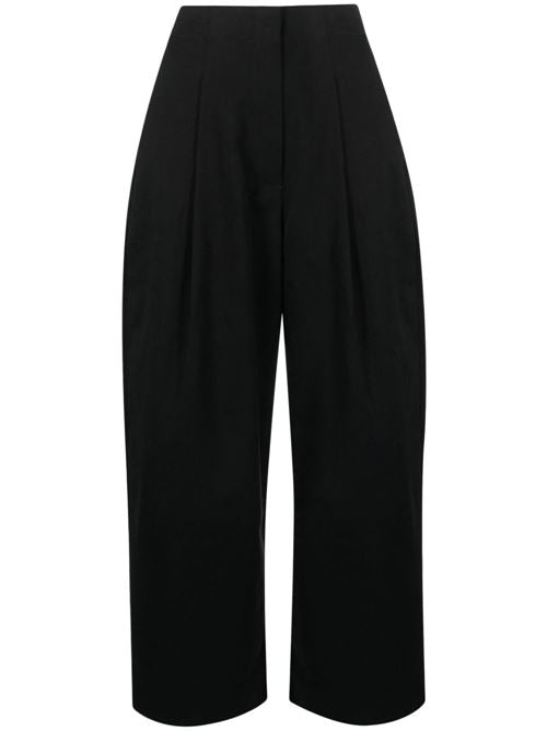 COTTON WIDE-LEG TROUSERS