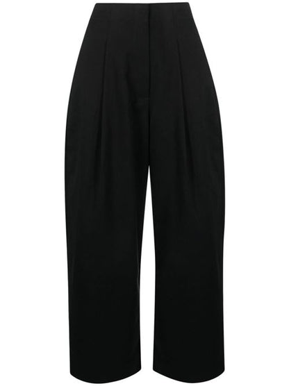 COTTON WIDE-LEG TROUSERS