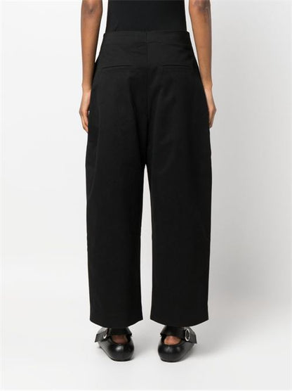 COTTON WIDE-LEG TROUSERS