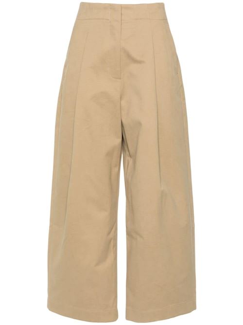 COTTON WIDE-LEG TROUSERS