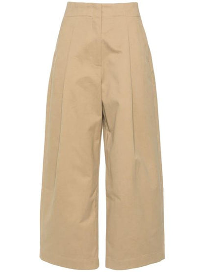COTTON WIDE-LEG TROUSERS