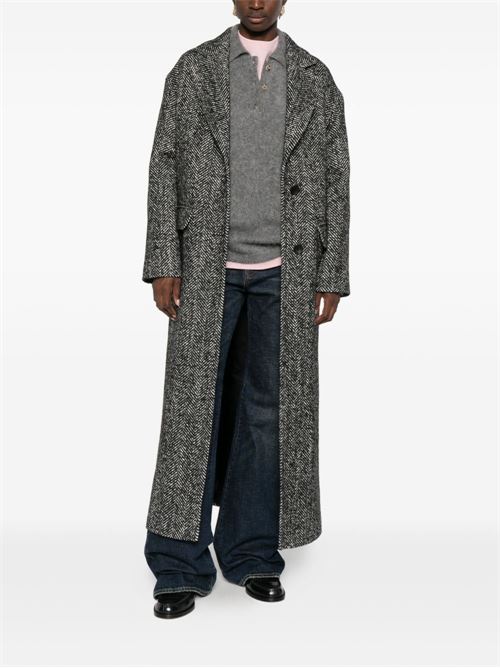 WOOL BLEND SINGLE-BREASTED COAT