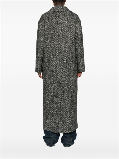 WOOL BLEND SINGLE-BREASTED COAT