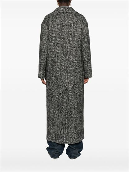 WOOL BLEND SINGLE-BREASTED COAT