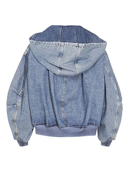 HOODED DENIM JACKET
