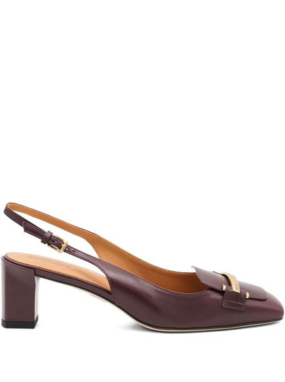 LEATHER SLINGBACK PUMPS