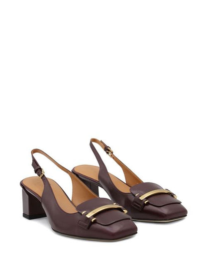 LEATHER SLINGBACK PUMPS