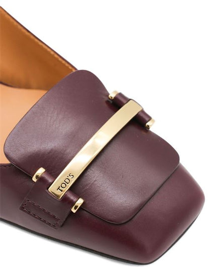 LEATHER SLINGBACK PUMPS