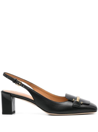 LEATHER SLINGBACK PUMPS