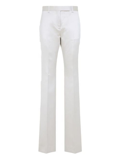 COTTON AND SILK BLEND TROUSERS