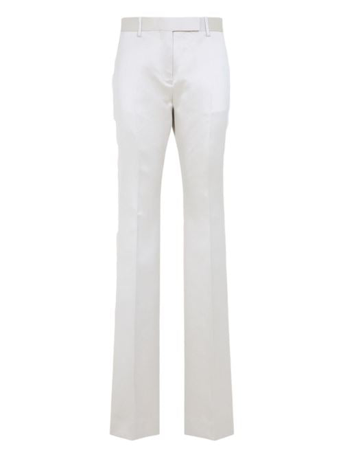 COTTON AND SILK BLEND TROUSERS