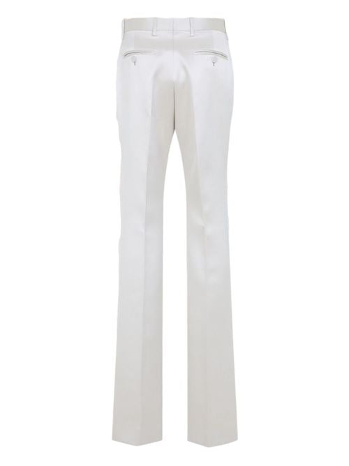 COTTON AND SILK BLEND TROUSERS