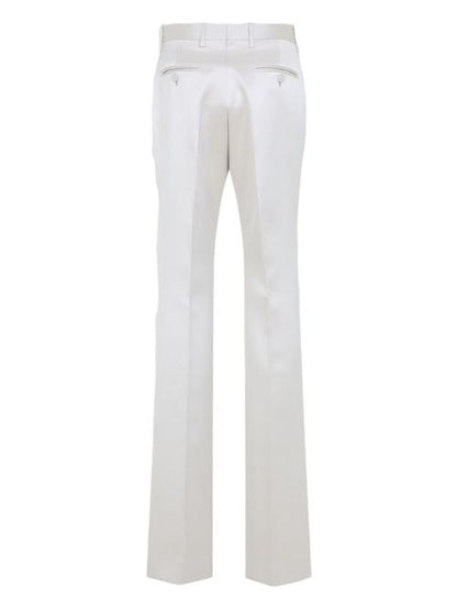 COTTON AND SILK BLEND TROUSERS