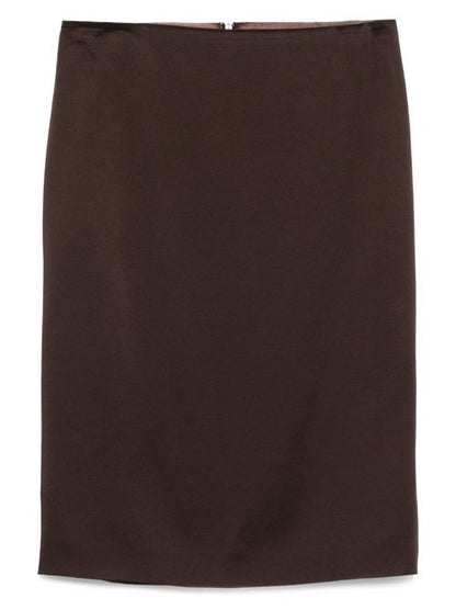 SATIN MIDI SKIRT