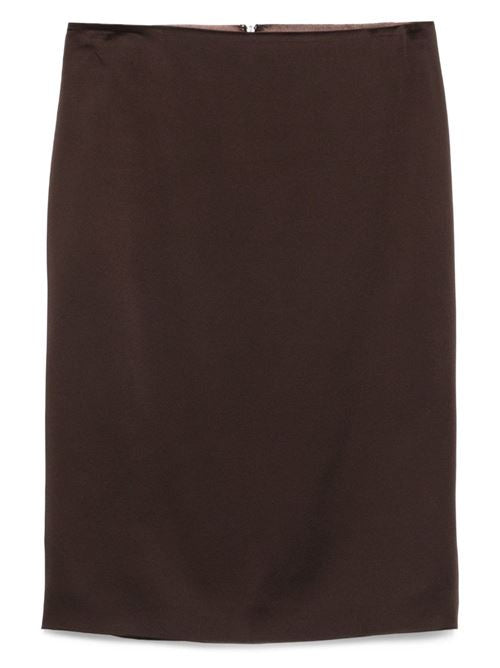 SATIN MIDI SKIRT