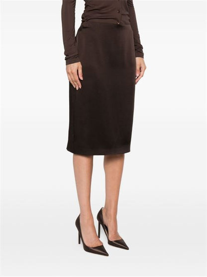 SATIN MIDI SKIRT