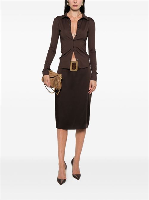 SATIN MIDI SKIRT