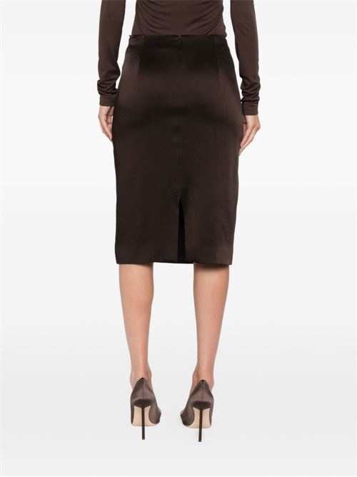 SATIN MIDI SKIRT