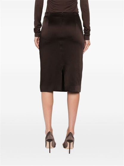SATIN MIDI SKIRT
