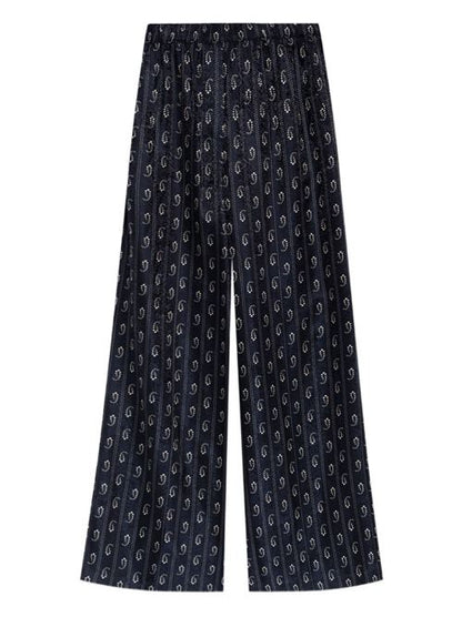 JACQUARD SILK TROUSERS