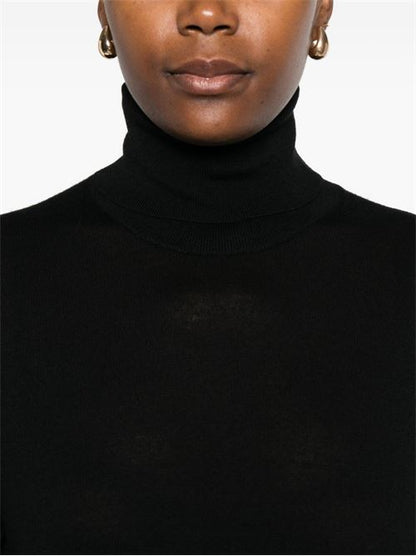 WOOL TURTLE-NECK MIDI DRESS