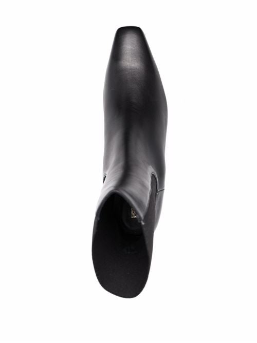 LEATHER MID HEEL BOOTS