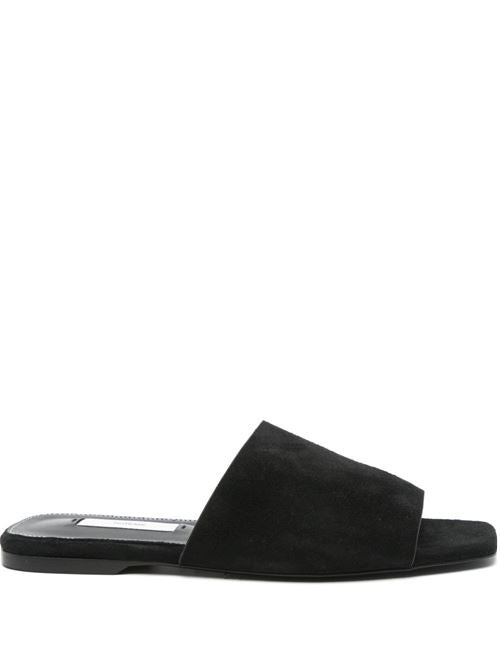 VELVET FLAT SANDALS